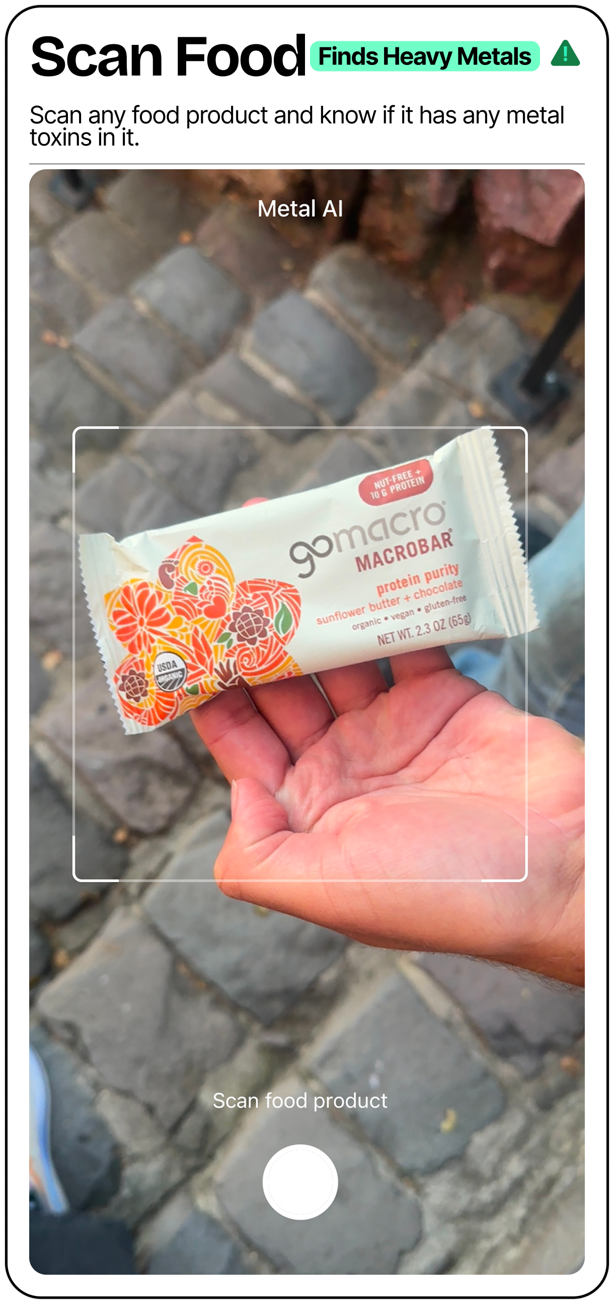 Metal AI app results interface